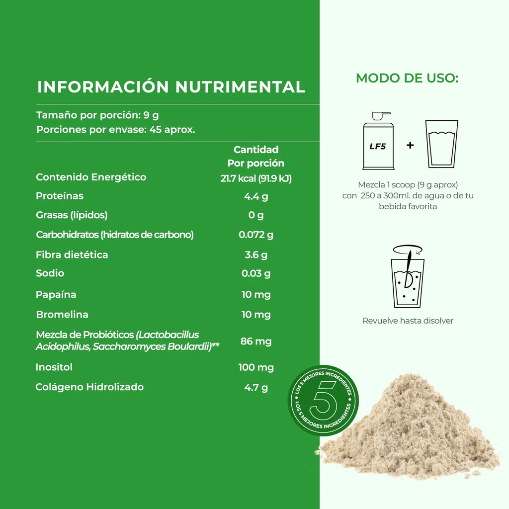 Colágeno Hidrolizado en Polvo con Probióticos 50 Billones