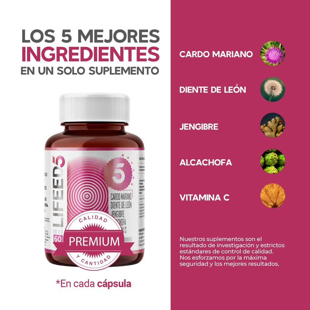 Cardo Mariano Diente de León y Cúrcuma