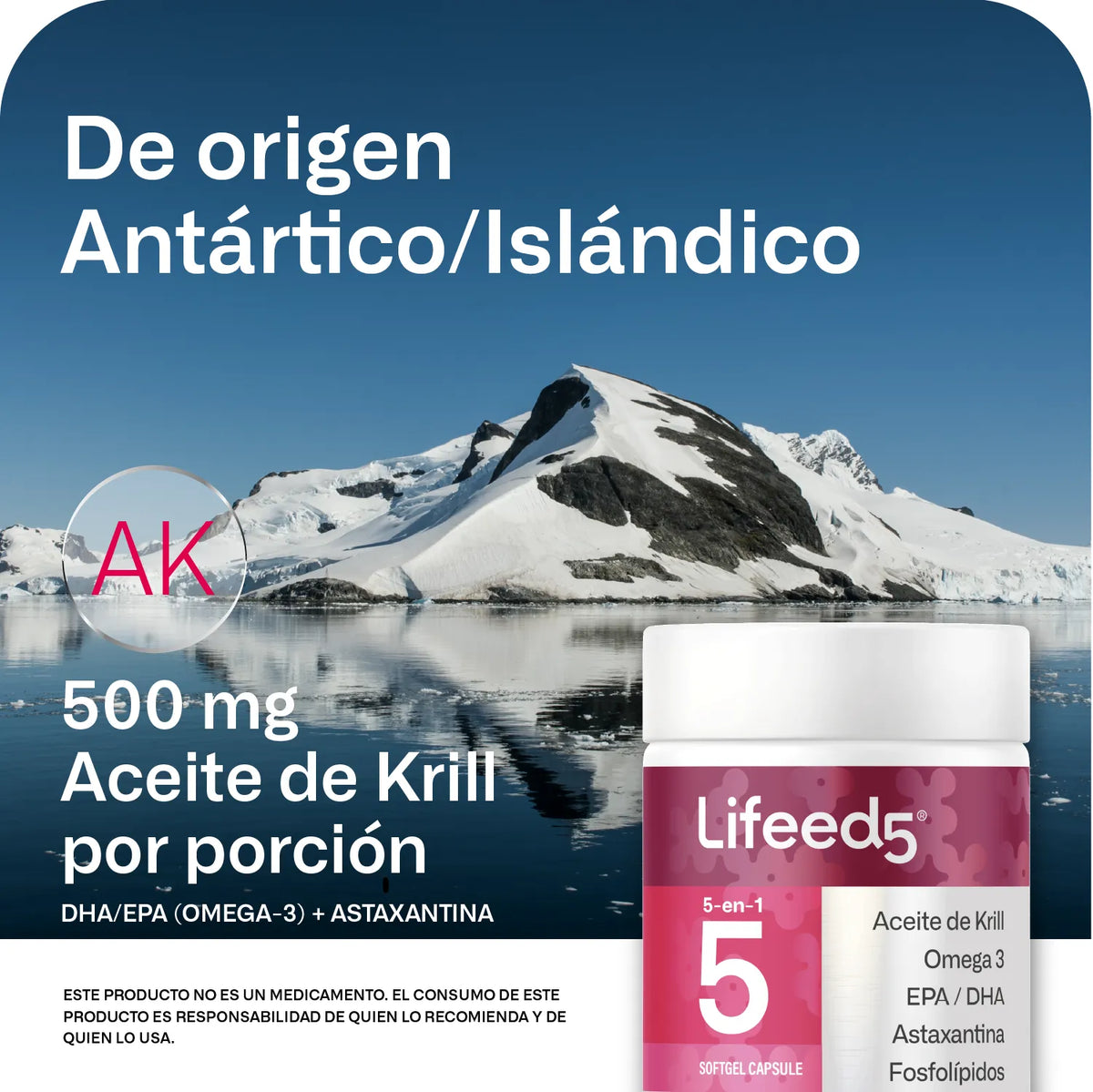Omega 3 de Aceite de Krill Antártico y Astaxantina