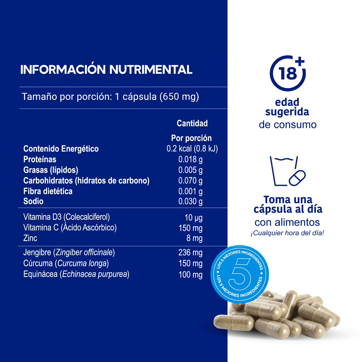 Inmune Vitamina C + Jengibre