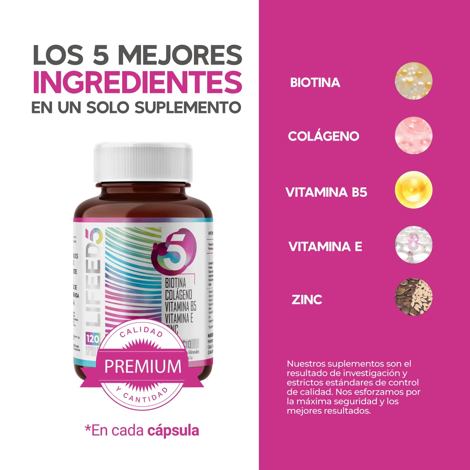 Biotina, Colágeno y Vitamina E