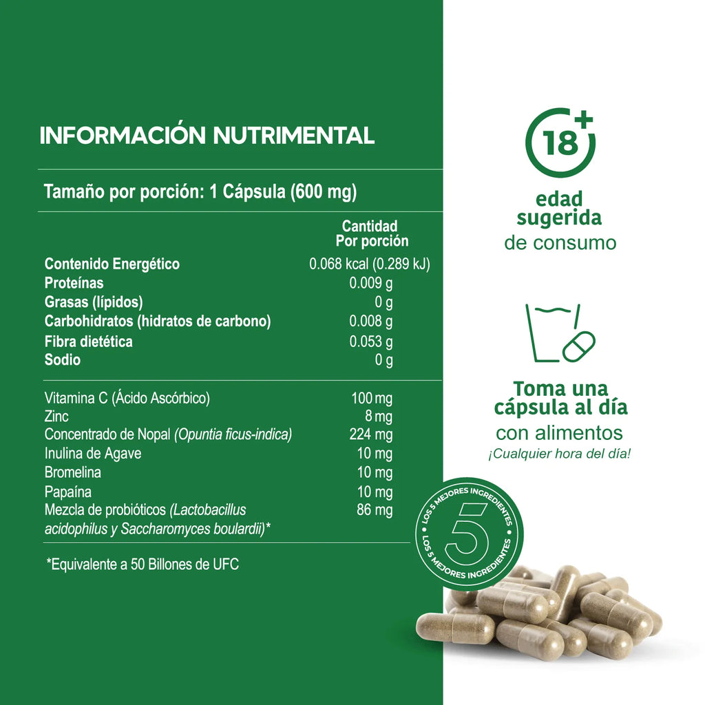 Enzimas Digestivas con Probióticos y Prebióticos