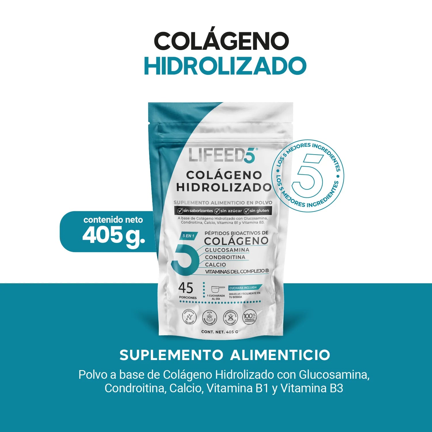 Colágeno Hidrolizado en Polvo con Glucosamina